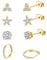 jagosen Gold Stud Hoop Earrings Set For Women 4 Pairs Hypoallergenic Cartilage 9ct Gold Plated Cubic Zirconia Stud Huggies Hoop Earrings Sets For Multiple Piercings Jewellery