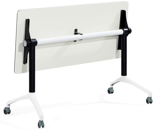 Klappbarer Konferenztisch, tragbarer Klapptisch mit feststellbaren Rädern, rollender Schulungstisch für Seminare und Konferenzen, rechteckiger, zusammenklappbarer Konferenzraumtisch (1 Stück