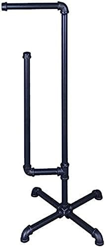 Porta carta igienica autoportante in stile industriale nero per bagno e cucina, design rimovibile, realizzato in America