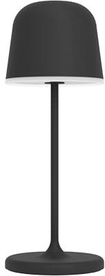 EGLO LED Akku Tischleuchte außen Mannera-S, kabellose Outdoor Tischlampe Touch dimmbar, Außenleuchte mit Erdspieß, Alu, Stahl in schwarz, IP54