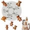 Bear Silicone Fondant Moulds Cute Bear Chocolate Mould for Cake Decorating Cupcake Topper Candy Gum Paste Polymer Clay