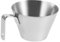 Cabilock taza medidora colador de malla escala báscula de café vaso medidor de liquido leche de leche cuchara tazas medidoras de silicona tazas de medir secas barman Acero inoxidable Plata
