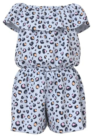 NAME IT Mädchen Nkfvinaya Ss Playsuit Fffff Noos, Ancient Water, 116
