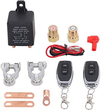 Morsetto Staccabatteria Interruttore Batteria Auto 12V - 48V, 400A Power Cut Off Switch con Telecomando - Controllo Remoto Efficace, Installazione Facile per Barche, Scooter
