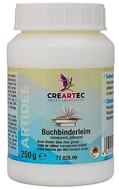 CREARTEC – Colla lucida – per la riparazione e il restauro di libri – 250 g – Made in Germany