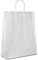 Papiertüten weiß mit Kordel-Henkel I 100 Stk. 32+12x41cm I Papiertragetasche für Einzelhandel, Hochzeit, Geburtstag, TO-GO I Geschenktüten aus Kraftpapier I HUTNER