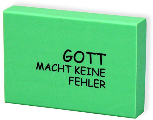°°Neon-Radiergummi Gott macht keine Fehler (neon-grün)