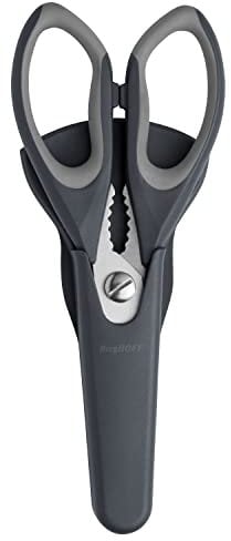 Berghoff 1106254 Küchenschere mit Etui, Schwarz/Edelstahl
