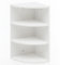 FineBuy Eckregal 30 x 60 x 30 cm in Holz, Wandregal - Winkelregal mit 3 Regal Ebenen, Küchenregal Hängend, Standregal Regal Bücherregal