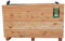 HOQ Pflanzkasten 80x36x52cm aus Lärche gebürstet mit Vlies und Griffen