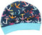 Kleine Könige Mütze Baby Mädchen Beanie · Modell Bunte Anker, türkis · Ökotex 100 Zertifiziert · Größe 86/92