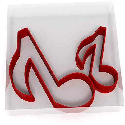Lot de 2 emporte-pièces en forme de note de musique 3 cm + 5 cm