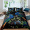 Loussiesd Chinese Style Bedding Set Watercolor Peacock Printed Duvet Cover Set for Kids Adults Boho Feather Comforter Cover Botanical Leaves Branches Quilt Cover Bedroom Collection 3Pcs King Size