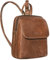 STILORD 'Valentina' Vintage Damenrucksack Klein Leder Daypack Rucksack für Frauen Rucksackhandtasche für City Ausgehen Shopping Damen Tagesrucksack Echtleder, Farbe:messina - braun