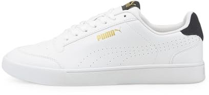 PUMA Unisex Shuffle Perf Niedrige Turnschuhe, Weiß White Team Gold/Peacoat, 41 EU