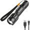 EverBrite Lampe de Poche Tactique LED Rechargeable 800 Lumens, avec 6 Modes, IP44 Etanche, Lampe Torche Puissante en Alliage d'Aluminium avec Texture Exquise pour Camping, Peche, Réparation Domestique