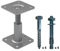 Pied de poteau réglable 100x100-130x130 H150 + fixation ING Fixation