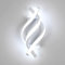 Goeco Led Wall Lights Indoor 22W, White Modern Simple Creatively Led Spiral Wall Light, Acrylic Wall Sconce Light, 6000K Cool White Wall Lamps for Bedroom Living Room Corridor Hallway