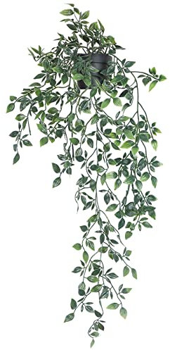 Eirdary Artificial Hanging Plants Fake Potted Plants for Indoor Outdoor Wall Home Room Office Decor (Green)