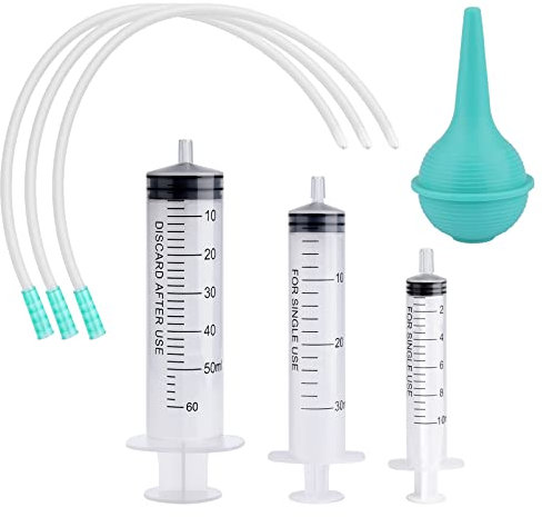 KINBOM 7pcs Pet Nursing Supplies - Animal Kid Tube Feeding Kit with Syringe Feeder, Feeding Tube Supplies for Lamb, Goat, Puppies & Small Animals