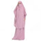 DOTBUY-SHOP Muslimisches Kleid Damen Einfarbig Zweiteiliger Muslim Lange Robe mit Hijab Naher Osten Dubai Arab Islamischer Ramadan Sommerkleid Gebetskleidung Abaya für Frauen