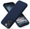 OitiYaa Silicone Case Compatible with iPhone 14 Pro Max Case 6.7 Inch, Soft Ultra Slim Protective Shockproof Liquid Silicone Phone Case with Anti-Scratch Microfiber Lining,Navy Blue
