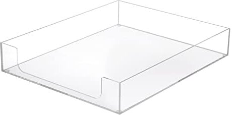 BTSKY Transparente Acryl-Briefablage für Schreibtisch, A4, Papierablage, Acryl-Schubladen-Organizer, Dokumentenhalter, Aktenordner, Schreibtisch und Arbeitsplatz, Organizer für Bürobedarf, 31x26x5 cm