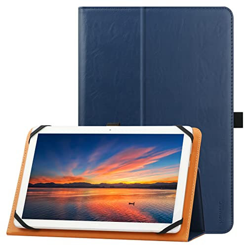 HGWALP Custodia universale per tablet da 9 -11 pollici, Folio Custodia protettiva universale per tablet da 9,9.7,10, 10.1, 10.5, 11,con cinturino a mano e funzione stand-Marina