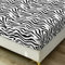 Odot Mikrofaser Spannbettlaken, Drucken Spannbetttücher bis 27cm, Superweiches Spannbetttuch Bettlaken für Einzelbett Doppelbett, für Boxspringbetten (Zebra Muster,120x200x27cm)