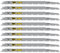 10 x SabreCut SCRS1531LLP_2 300mm 5 TPI S1531LL Lames de scie sabre alternative d'élagage de coupe de bois très rapide compatibles avec Bosch Dewalt Makita et bien d'autres