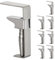 Relaxdays Pinces pour Nappe, Lot de 8, Clips réglables pour Table épaisse, Acier Inoxydable, Jusqu’à 4 cm, argenté