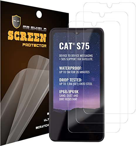 Mr.Shield Schutzfolie Kompatibel mit Cat S75 [Premium Clear] [3 Stück] Displayschutzfolie (PET Material)