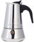 EDENBERG - Caffettiera a induzione Marble - Macchina da caffè in acciaio per 6 tazze da caffè - 300 ml - Piccola moca da viaggio - Acciaio inossidabile - con valvola a pressione per sicurezza - Adatto