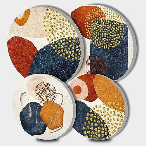 Herdabdeckplatten aus Metall, modern, minimalistisch, rund, 4 Stück, Sonnenuntergang-Hintergrund, Herdabdeckplatten für Herde, Gasherd, Kochgeschirr, Zubehör, moderne Kochfeld-Dekoration