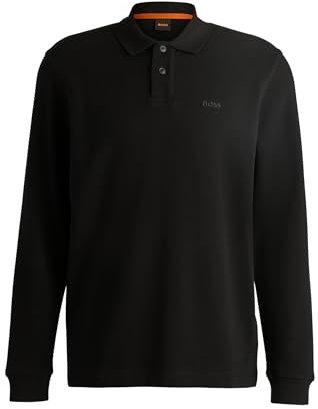 BOSS Mens Petempestolong Logo-Detail Polo Shirt in a Cotton Blend
