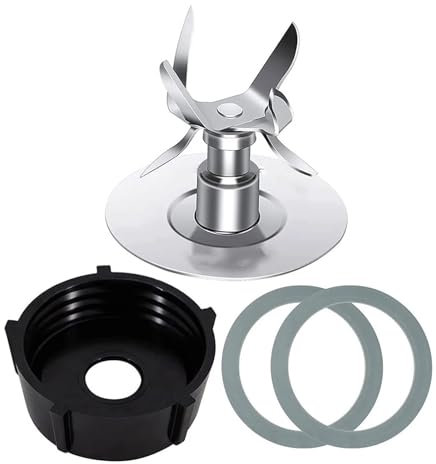 BmXauz Piezas de Repuesto, compatibles con Cuchillas de licuadora Oster Osterizer con Fondo de Jarra de licuadora 4902 y Cuchilla Fusion de 6 Puntos 4961