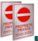 Cartel Propiedad Privada 20 cm x 30 cm – Resistente UV – 2 Ashoaza Señal Prohibido el Acceso Aluminio – Impermeable – Con 4 agujeros y pegatinas