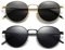 SUNGAIT Runde Vintage Sonnenbrille Klassische Retro Metallrahmen Sonnenbrille Rundschreiben
