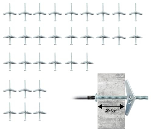 Bulloni a levetta da 1/8, 20 tasselli a farfalla per cartongesso, tasselli da parete cavi mentali, bulloni a levetta HOME MASTER HARDWARE e set di dadi ad alette