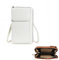 LTLSZRN PU Leder Geldbörse, Handytasche zum Umhängen,Handy Umhängetasche,Geldbörse Brieftasche, Kleine Umhängetasche mit Kopfhörer Eingang, Crossbody Schultertasche (Weiß)