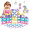 Dcsioike Magnetic Tiles Building Blocks Toys Gifts for Kids Age 3+, Learning Development Construction Set, Christmas Birthday Gift, 36 pcs Set (Multicolored)