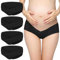 ACWOO 4Pcs Culotte Maternité de Grossesse, Sous-vêtements Enceintes, Culottes en Coton pour Femme, Noir