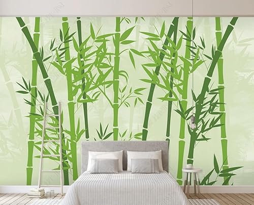 3D Efecto Bambú Chino Zen Fotomurales Mural Papel Pintado ​Pared Salón Dormitorio Pasillo Moderna Decoración De Pared 150(W) X105(H) Cm