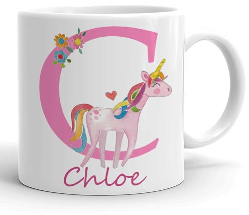 Tigerlilyprints Personalised Unicorn Cup for Girls, Custom Name, Unbreakable Birthday Gift, Unicorn Theme, Kids Mug, Toddler Birthday Gift.