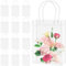 JIANTA 12 Stück Geschenktüten Durchsichtig mit Griffen, Kleine Geschenktüte mit Henkel, Geschenktaschen Transparent für Kindergeburtstag, Weihnachten, Hochzeiten (23 x 16 x 7 cm)