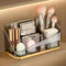 HARLIANGXY Spiegelschrank Organizer Innen, Badezimmerschrank Organizer Schmal, Make up Organizer Klein, Kosmetik Organizer im Schrank, Schminke Behälter mit Verstellbaren Trennwänden
