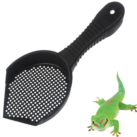Katzentoilettenschaufel – Katzentoilettenschaufel, ergonomische Streuschaufel für Katze, tragbar, effiziente Reinigung, Reptilien-Terrarium, Beetsubstrat für Schildkröte, Frosch, Igel, Eidechse