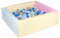 Velinda Piscine à balles carrée avec 300 balles, Cuir écologique, 5 éléments (Couleur de la Piscine/de balles: Rose, Bleu, Jaune (Pastel)/Transparent, Bleu, Gris, Argent, Bleu (Pastel))