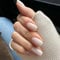 SXVME White False Nails Short Medium Square, Gel Press on Nails Coffin Medium Glossy Fake Nails Set Solid Color Acrylic Nail Natural Fit Reusable Stick on Nail for Women Daily Wear, in 24 Pcs