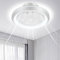 Sararoom 49CM Ventilatore da soffitto con Luce, 360° Rotazione Plafoniere LED, 75W Dimmerabile Lampada da soffitto Telecomando APP, 3 Colore,6 Velocità,Timer, per Case,Soggiorno,Camera da letto,bianco